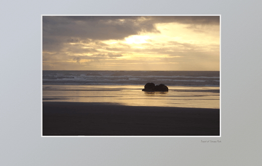 Colorful sunset ocean and sky